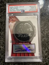 2009 Topps Unique MLB Jim Thome Game Used Bat Knob PSA 9 Auto 10 #1/1