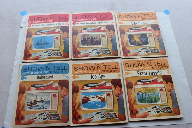 Lot of 6 Vintage General Electric Show N Tell Picturesound Records
