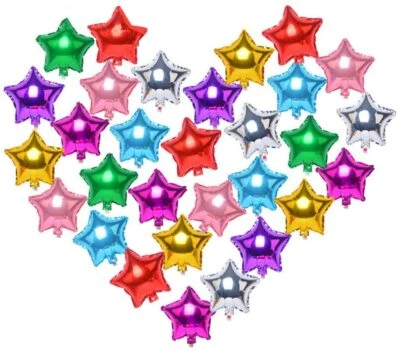 5 inch Star Shape Foil Balloon Birthday Party Decoration Set of 5 Star Shape