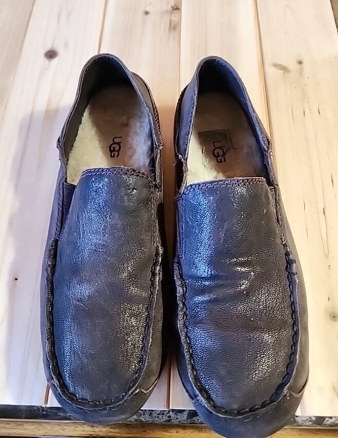 UGG Australia Upshaw scarpe basse casual marroni da uomo taglia 8 Oxford 1108189