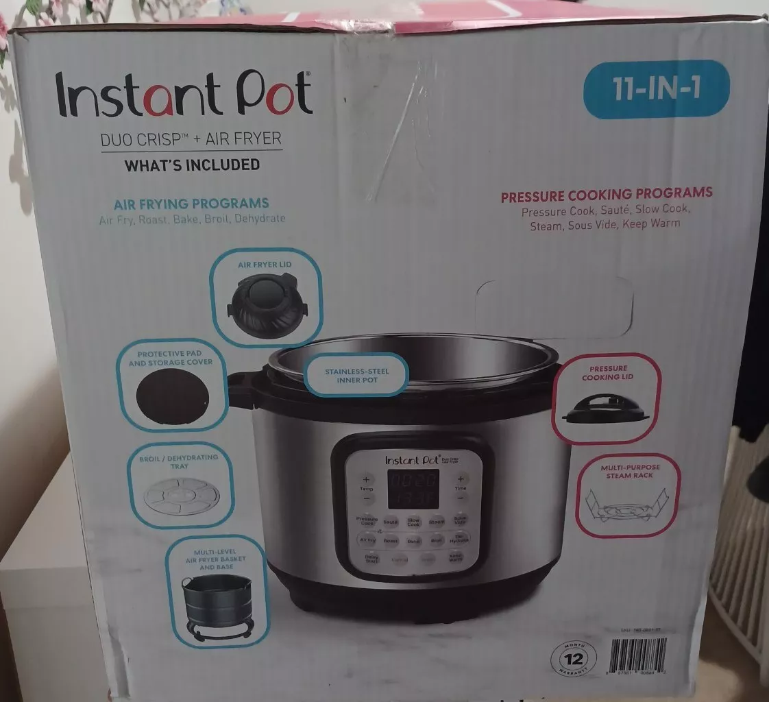 Instant Pot 8 qt 11-in-1 Air Fryer Duo Crisp + Electric Pressure Cooker