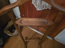 Vintage antique wood butler valet stand