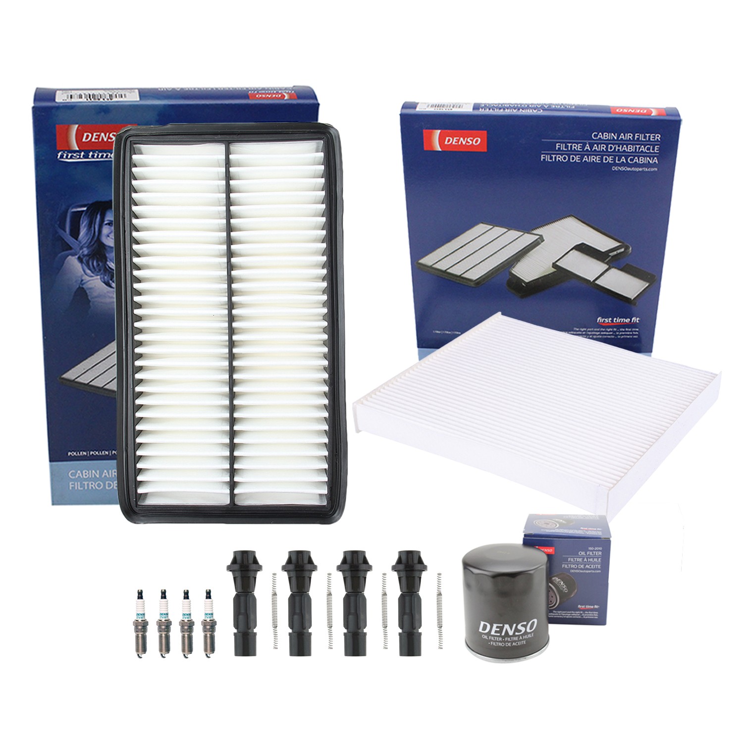 Denso Tune Up Kit 4 Spark Plugs  Boots Kit for Mazda CX-7 2.5L L4 Vin 5 M Auto