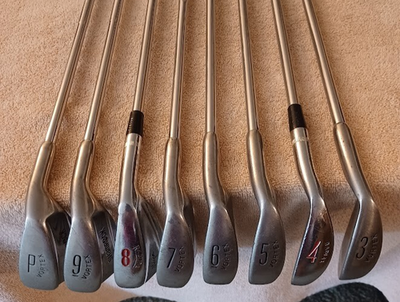 TZ GOLF - VINTAGE Shamrock Vortex / HOGAN RADIAL 3-PW IRONS, Steel