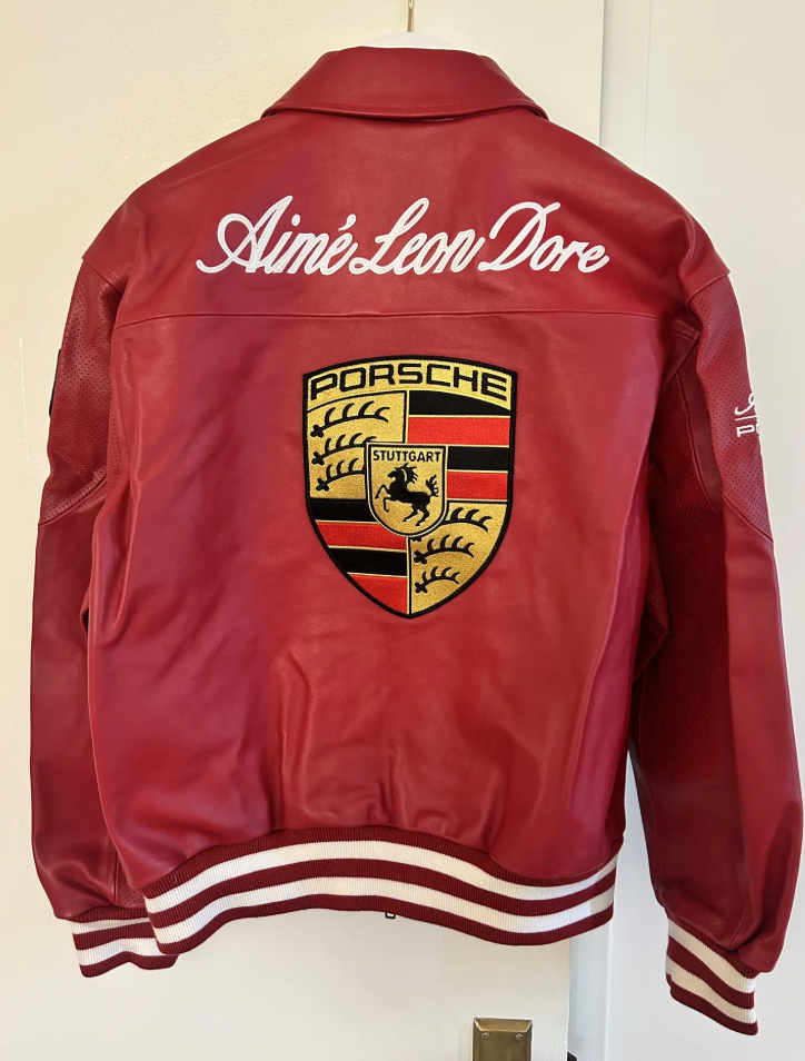 ジャケット・アウター ALD Porsche 993 Turbo Leather ClubJacket Aime Leon Dore ALD / Porsche 993 Turbo Leather Club Jacket - RED