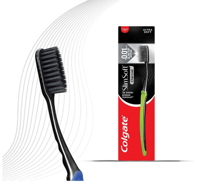 Colgate Slim Soft Kohle Zahnbürste Ultra Soft Borsten Tiefenreinigung Sanfte Pflege