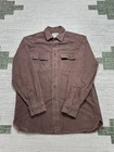 LL Bean Chamois Cloth Shirt Mens Medium Brown Cotton Traditional Fit Button Up