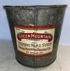Antique GREEN MOUNTAIN Vermont Tin Sap Bucket Vintage ST. ALBANS, VT