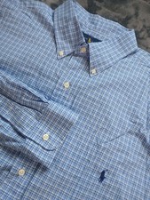 Polo Ralph Lauren Plaid  FLAW Mens  XLT Button Down Shirt Long Sleeve