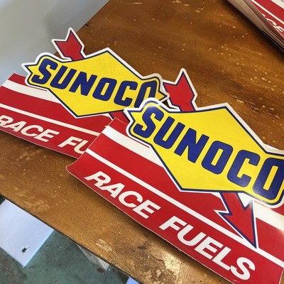 2-12'' SUNOCO RACING FUEL DECAL GAS AND OIL PUMP, SIGN, WALL ART STICKER