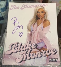 Blake Monroe WWE NXT Autograph Official Exclusive Photo 11x14 Mariah May Signed