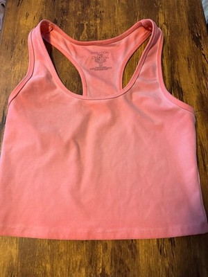 Evolution and Creation Orange Racerback Tank Top M Stretchy Scoop Neck Active