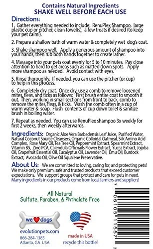RenuPlex Medicated Dog Mange Shampoo. Extra Strength Mange Shampoo for Dogs - Image 3 of 4