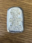 1 oz .999 Silver Bar Skull & Crossbones Hand Poured Troy ounce fine silver