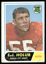 E.J. Holub 1968 Topps #145 Kansas City Chiefs Poor