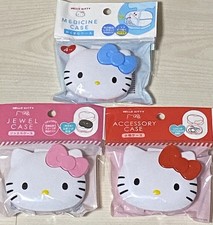 Hello Kitty Mini Case Set Medicine Jewelry Accessory 3pcs Sanrio Japan