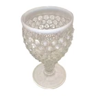 Vintage Hocking Opalescent Moonstone Pointed Hobnail Goblet | 5.5"H | Wine Glass