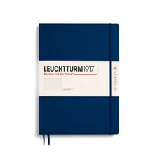 Leuchtturm Master A4 Dotted Navy Notebook 100gsm Inkproof Paper Open Flat