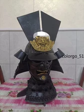 Vintage Japanese Samurai 1/1 Wearable Armor Helmet Warrior Full Face Mask Unisex