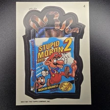 Topps Wacky Packages 1991 Peel Off Sticker Stupid Moron Bros. #4