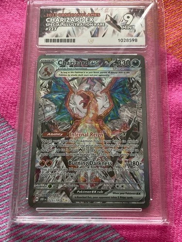 Pokémon TCG Ace 9 Charizard EX Card 223/197 Obsidian Flames Mint Condition
