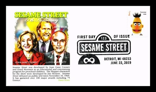 US COVER PANDA CACHETS PICTORIAL CANCEL FIRST DAY OF ISSUE BERT SESAME STREET