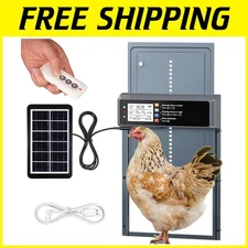 Automatic Chicken Coop Door Solar Powered, LCD Dis