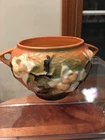 Roseville Magnolia Art Pottery Brown Ceramic Double Handle Jardinier - 665-3