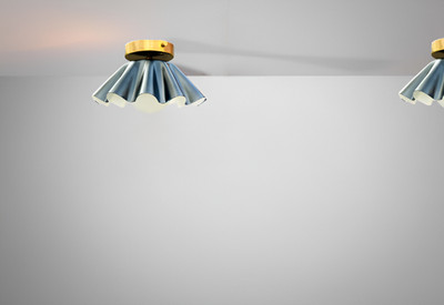 Vintage-Inspired Brass Wall/Ceiling Light   Mid-Century-Modern fixture