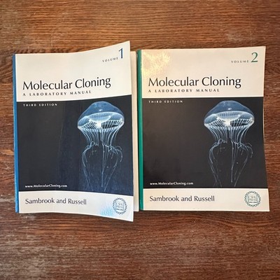 Molecular Cloning 3rd Edition Vol 1 & 2 Sambrook & Russell 2001 Paperbacks VG-