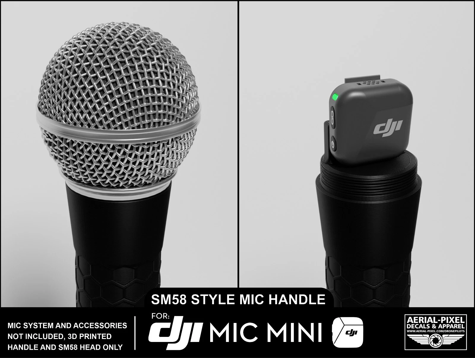 DJI Mic Mini Traditional Microphone Grip Interview Handle SM58