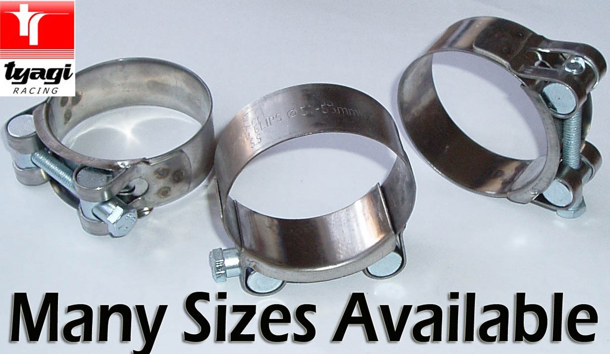 Mikalor Stainless Steel Motorcycle Exhaust Hose Clamp - Adjustable 59mm To 63mm, Heavy Duty