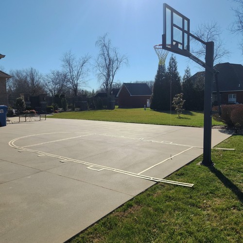 Murray Sporting Goods Basketball Court Marking Stencil Kit - Free Throw Lane - Picture 7 of 7