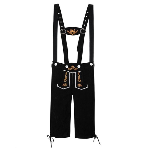 Oktoberfest Mens Lederhosen Bavarian Shorts Traditional German Suspender Wear - Picture 3 of 16