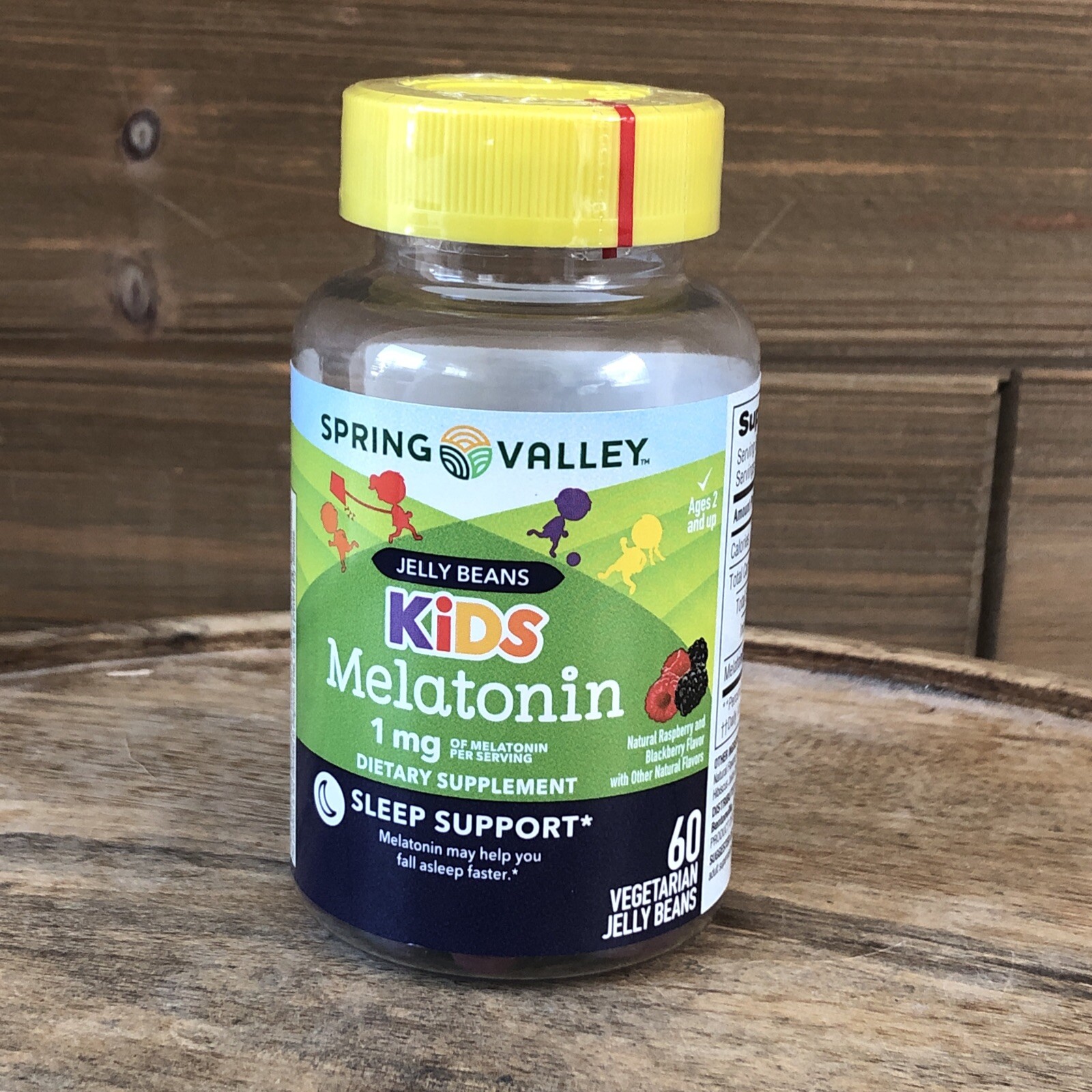 Spring Valley Kids Melatonin Vegetarian Jelly Beans, 1 mg, 60 Count