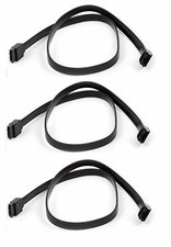 3 x 15inch SATA 3.0 III SATA3 SATAiii 6GB/s HDD Hard Drive Data Cable Black Cord