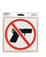 6 x Hillman 6"x6" Adhesive Vinyl No Firearms Sign 843236 new lot of 10