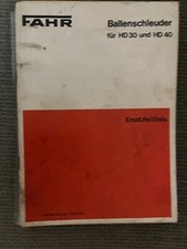 Original Ersatzteilliste Ballenschleuder Deutz Fahr für HD30 und HD40
