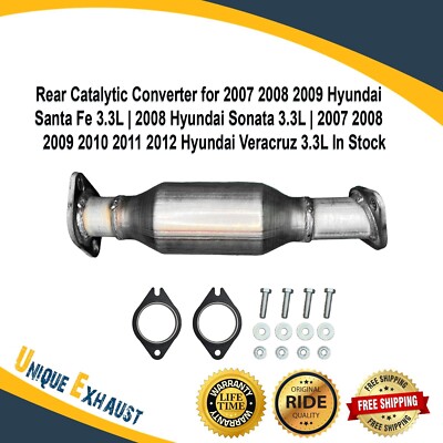 Rear Catalytic for 07-12 Hyundai Veracruz 3.8L|07-09 Santa Fe 3.3|08 Sonata 3.3L
