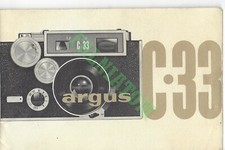 Vintage Argus C-33 Camera Manual