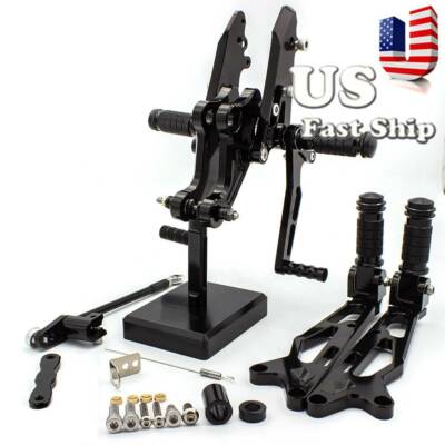 CNC Rearsets Footpegs Foot Pegs Fits Honda GP Shift MSX125 Grom 2016-2025 Black