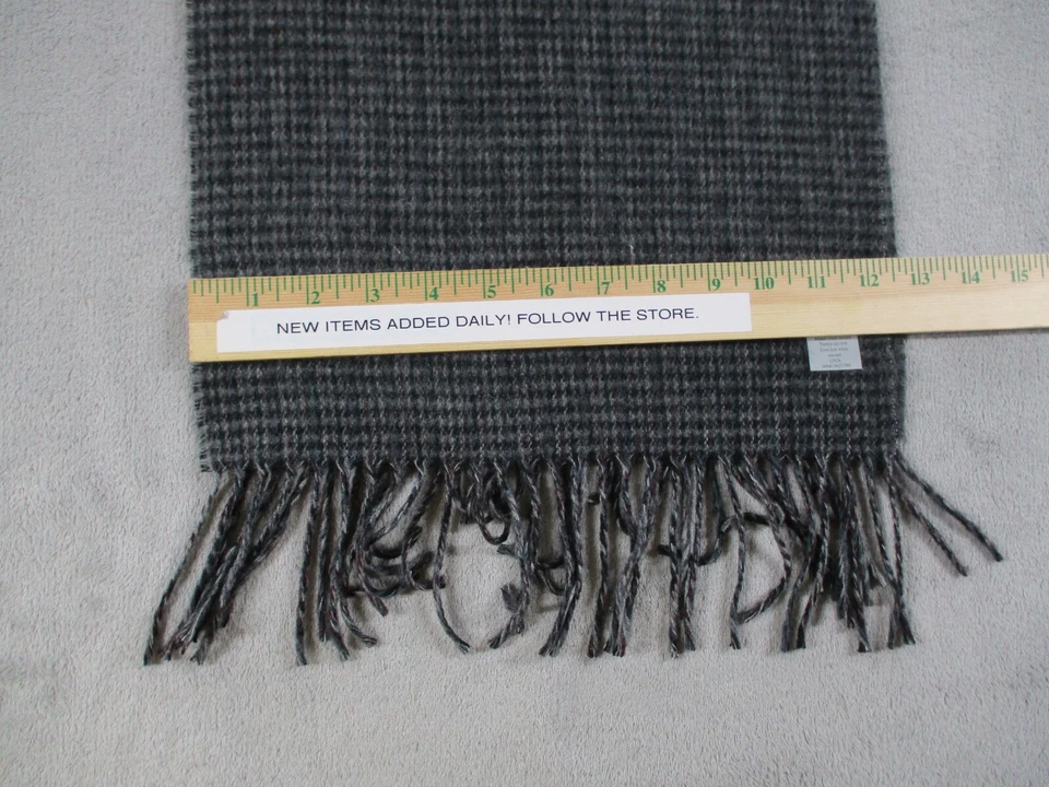 Bufanda Dockers pata de gallo gris acrílico hecha en Italia para hombre flecos 12,5x72 usada en excelente estado Foto 4 de 4