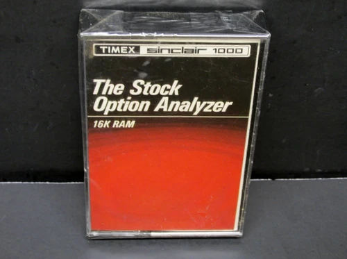 The Stock Option Analyzer, Timex Sinclair 1000, 1983, Cassette, New & Sealed
