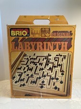 Vintage Brio Original Labyrinth Wooden Maze Metal Roller Ball Game 35310 Sweden