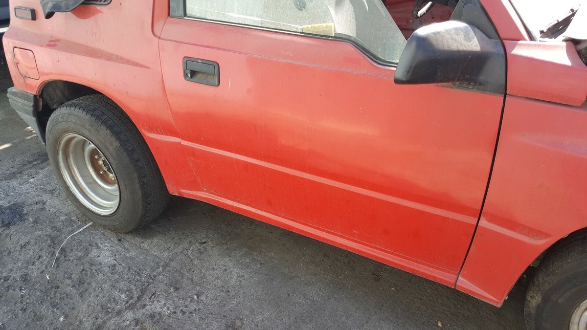 94 Geo Tracker RIGHT FRONT SIDE DOOR SHELL ONLY manual red 2DR | eBay