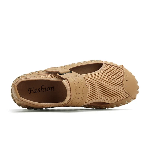 Herren Sport Geschlossene Zehe Sandalen Sommer Leder Schuhe Strand Fischer Flache Hausschuhe - Bild 27 von 42