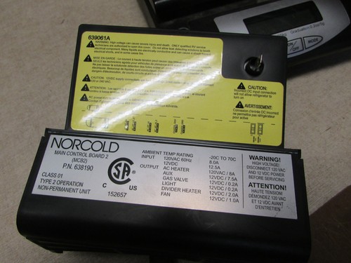 638190 Norcold RV Refrigerator Main Control Board 2 *WILL NOT WORK FOR 638189* - 第 1/5 張圖片