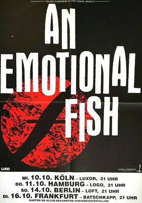FISH 1988 TOUR - orig. Concert Poster - Plakat A1 F/U 883/1