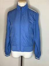 Lauren Ralph Lauren Active Women's Jacket Blue Full Zip Track Striped Logo Sz S