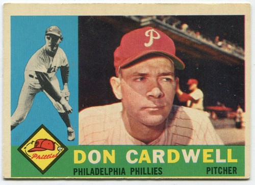 1960 Topps #384 Don Cardwell Philadelphia Phillies